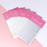 Nail Sticker - Metallic Silver (Sun,Moon, Butterfly)